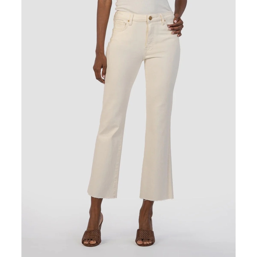 rag & bone Cream Cropped Ankle Jeans
